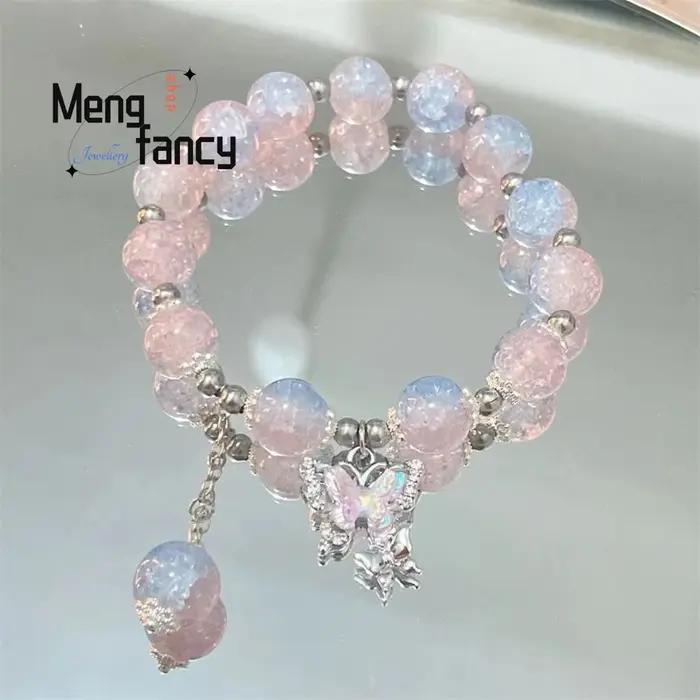 Star River – perles écrasées papillon pendantes