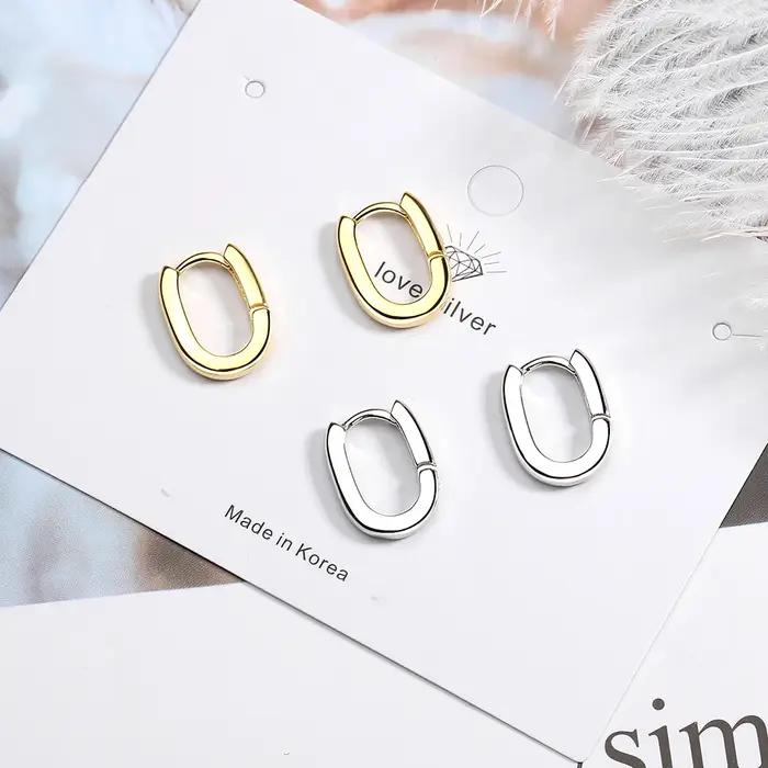Boucles d'oreilles en argent sterling 925 avec plaquage or 18 carats pour femmes élégantes occasions spéciales cadeau romantique