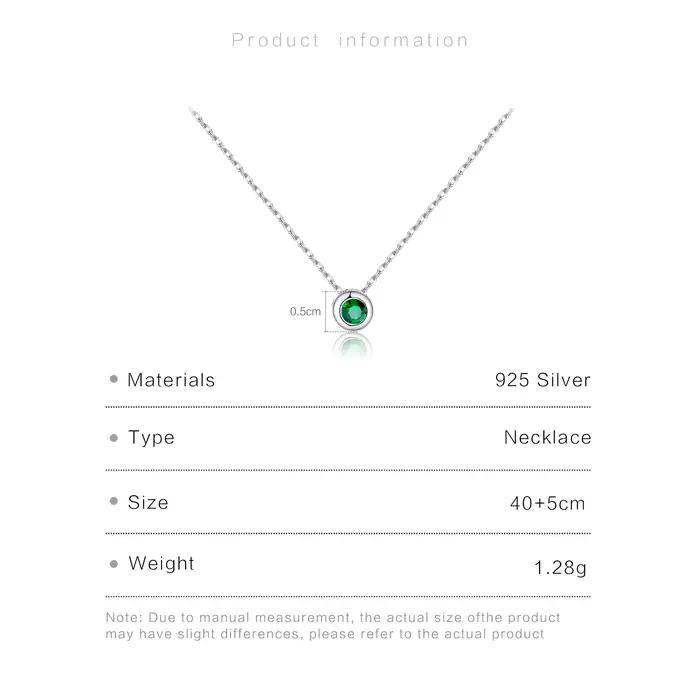 Collier pendentif rond en argent regardé 925 pour femme