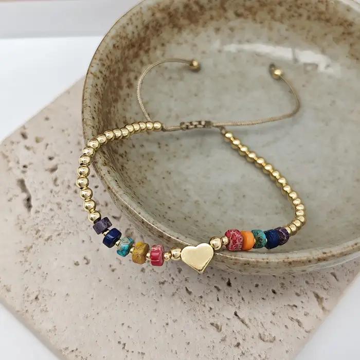 KKBEAD – Bracelet à breloques en forme de cœur pour femmes