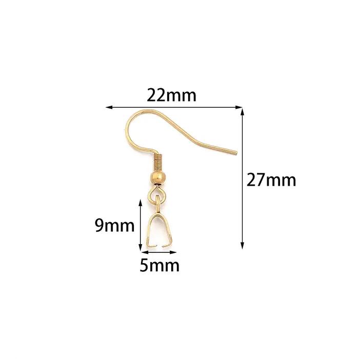 5-10 pièces Crochets de boucles d'oreilles en acier inoxydable