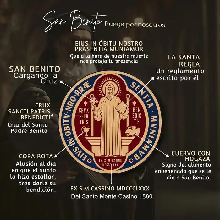 YILUOCD Saint benoît de Nursia médaille pendentif collier amulette puissante de bijoux de Protection spirituelle