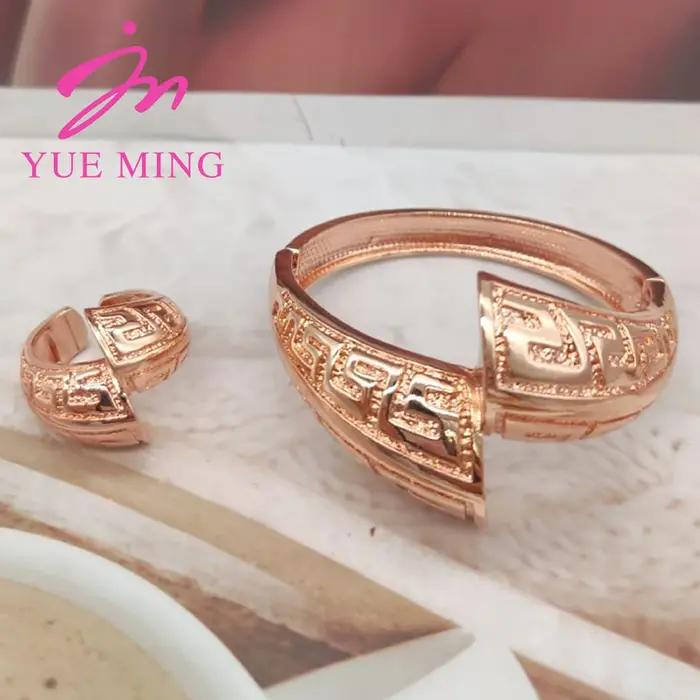 Bracelets de luxe en or rose pour femme ensemble de bijoux africains breloques de mariage brésilien cadeaux pour travailleurs occaions spéciales femmes exceptionnelles