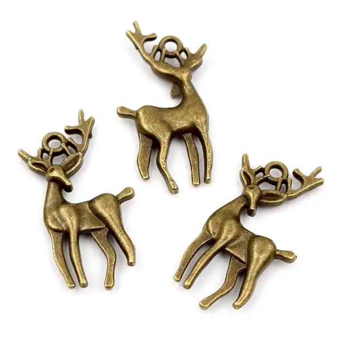 30 pcs / lot 28x13mm Bronze Antique Argent Plaqué Cerf Mignon Pendentif Charmes À La Main: Résultats de bijoux à bricoler soi-même pour Bracelet Collier