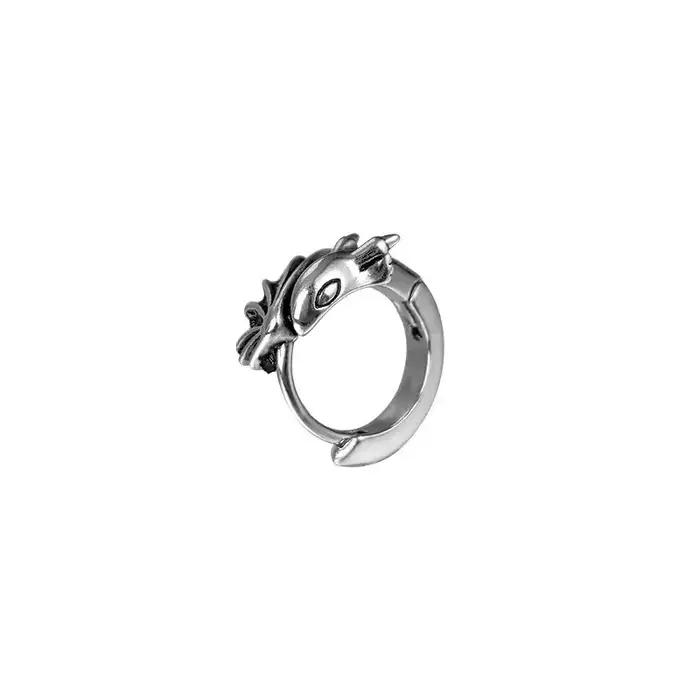 Boucles d'oreilles dragon longues en argent sterling 925 pour femmes style punk ailes rétro hip hop bijoux polyvalents cadeau d'anniversaire engagement mariage occasionnels