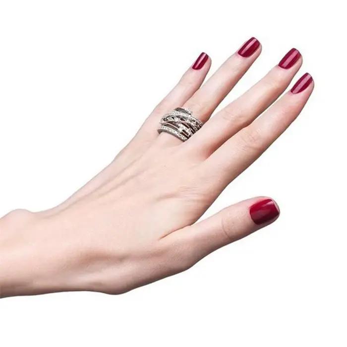 Bague en argent Sterling 925 incrustée de Zircon AAAAA entrelacé pour femme