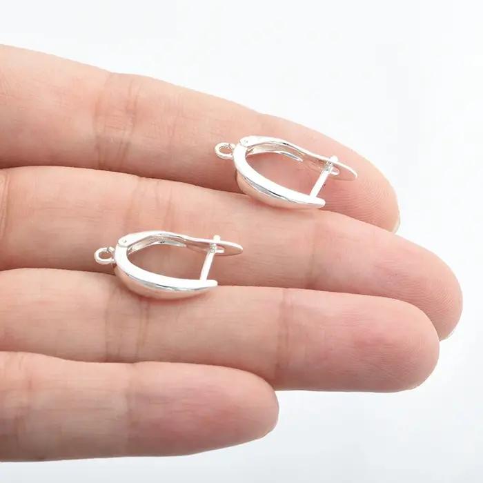 Crochets de boucle d'oreille en argent pour femmes