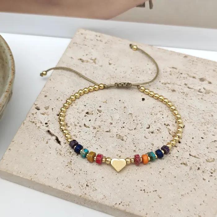 KKBEAD – Bracelet à breloques en forme de cœur pour femmes