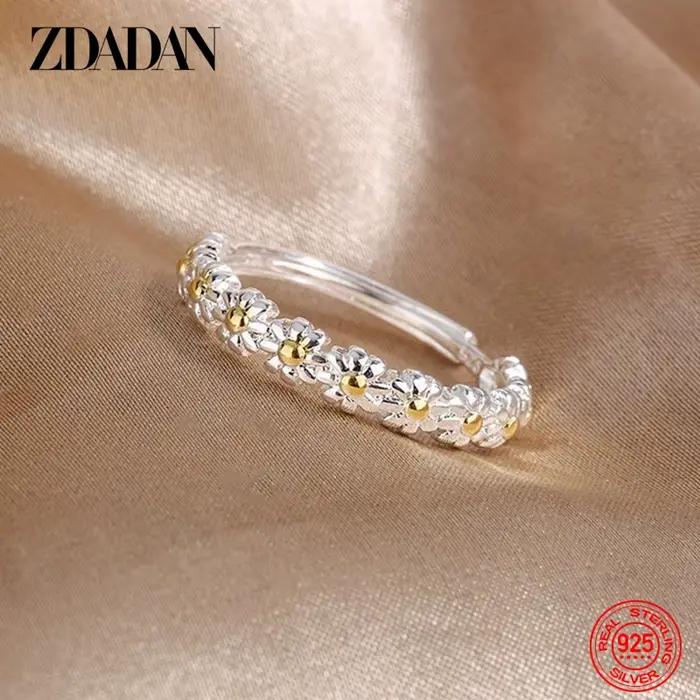 Bague Ajustable en Argent Sterling 925 pour Femme et Fille