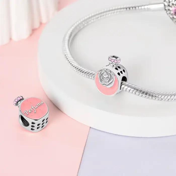 Breloques Plaquées Argent pour Bracelet, Bijoux à la Mode, Original, PmotBeads Fit saupoudrer