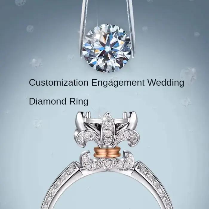 Bijoux en diamant cultivé en laboratoire sur mesure en or massif 10K/14K/18K