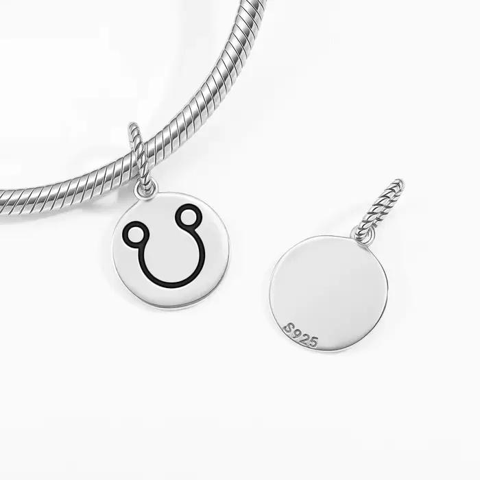 925 argent Sterling noeud du sud astrologie argent Sterling breloque perle bricolage pendentif breloque pour Bracelet bijoux cadeau