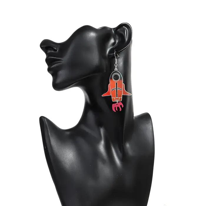 Boucles d'oreilles en acrylique étoile et pluie irisées pour femmes, design géométrique laser-cut, bijoux de déclaration pour soirée, mariage, banquets et vie quotidienne