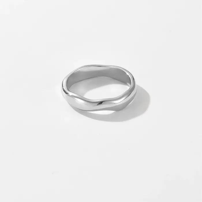 Bague géométrique en argent regardé 100% pour femme