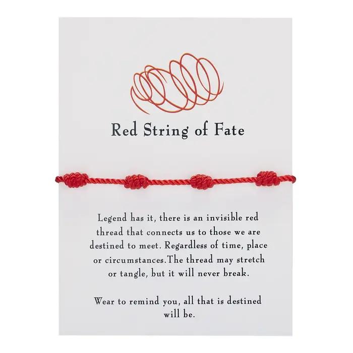 Bracelet de Protection en corde rouge fait à la main, 7 nœuds, amulette porte-bonheur pour réussir,