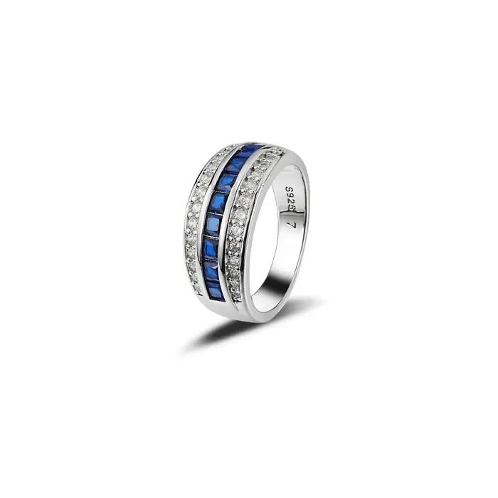 Bague en argent Style princesse S925 pour femmes, accessoire de luxe scintillant pour fêtes, Dates,