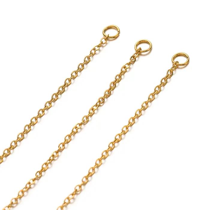 Boucles d'oreilles longues en acier inoxydable de 8cm