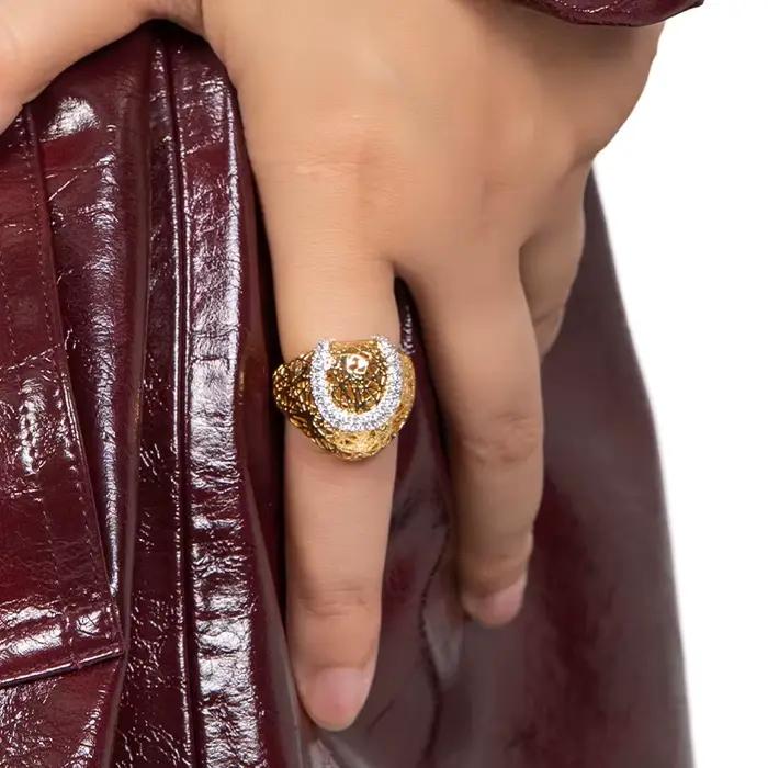 IVOG – bague Design en forme de U en Zircon brillant pour femmes