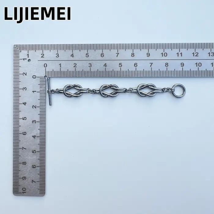 Collier de perles tressées en forme de chaîne avec fermoir OT ; Matériaux et accessoires en gros pour la fabrication de bijoux DIY pour femmes.