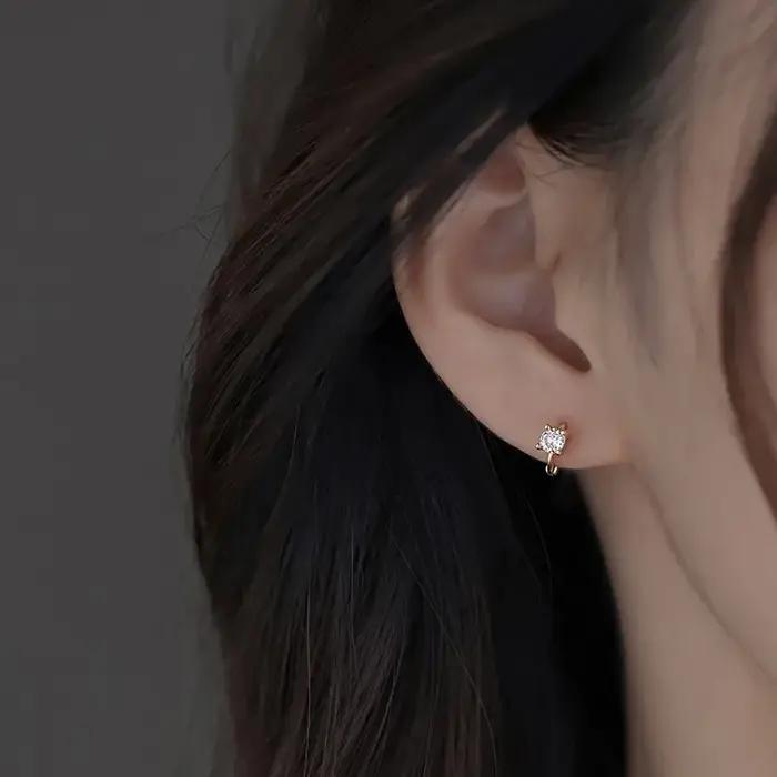 Petites boucles d'oreilles en cristal pour femmes