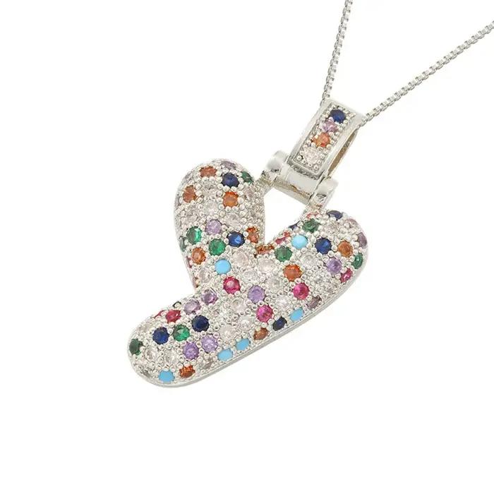 Collier avec 26 lettres initiales anglaises pour femmes, chaîne en boîte plaquée argent, pendentif A-Z, accessoire de bijoux, cadeau