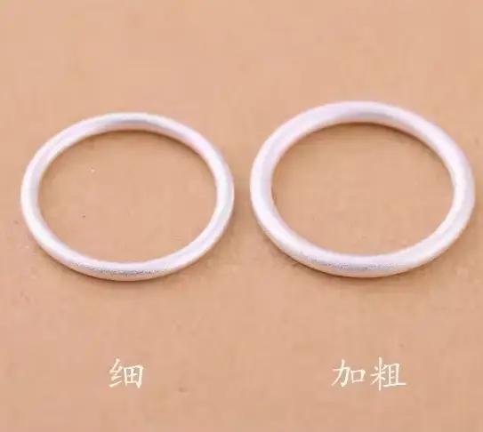 Bagues en argent véritable 999 pour filles, bagues en argent pur, bague simple 1,5 mm 2 mm, grande taille 12