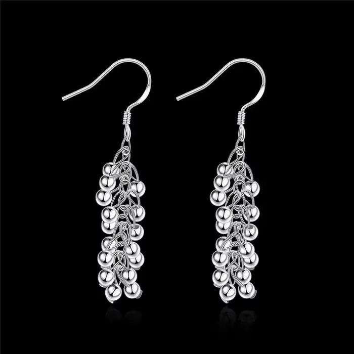 Boucles d'oreilles pendantes en argent regardé 925 pour femmes