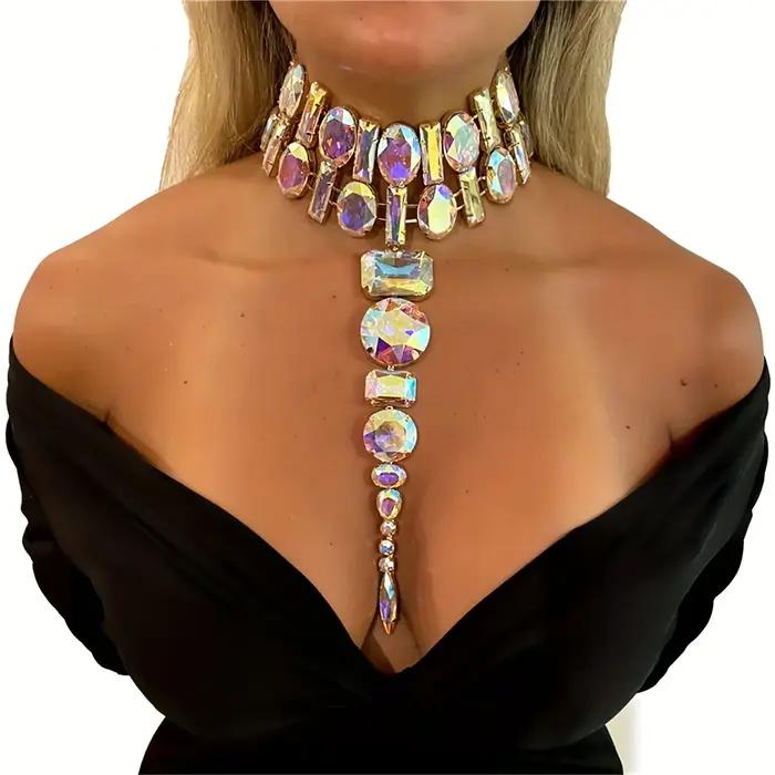 Grand collier en cristal AB