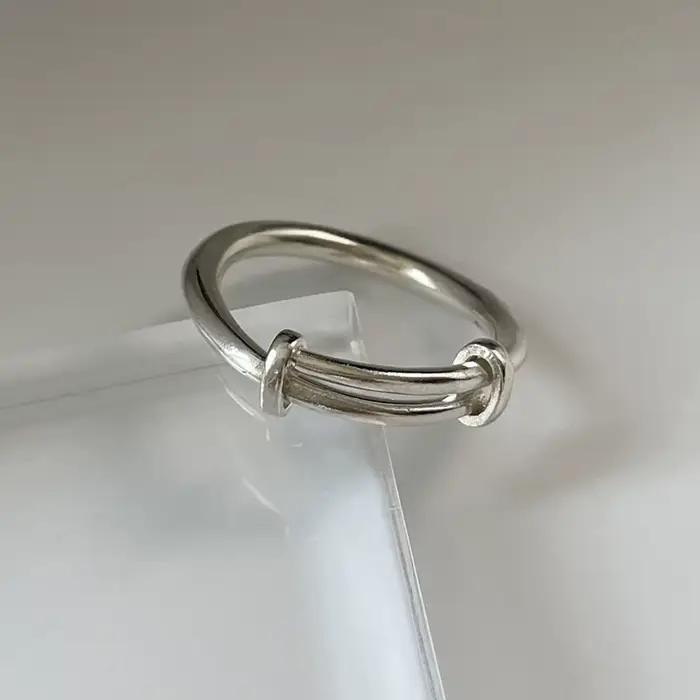 PONYKISS – bague réglable couleur argent pour femmes
