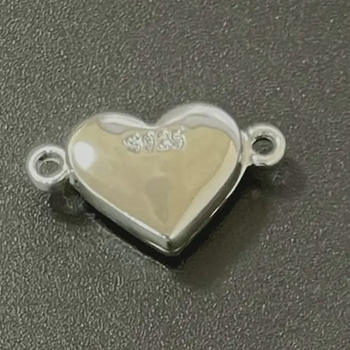 1 pièce Fermoir magnétique cœur pour bijoux, fermoir de collier magnétique, prolongateur de collier à double chaîne, fermoir mousqueton