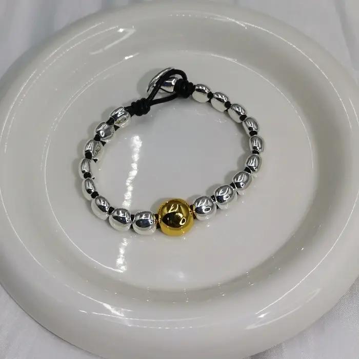 Bracelet de perles rondes irrégulières