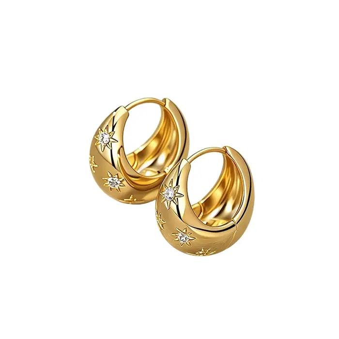 Boucles d'oreilles Mango Star en zircone en forme de larme