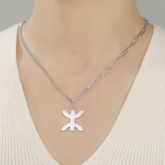 LIKGREAT – collier avec lettres amazigh africaines pour femmes