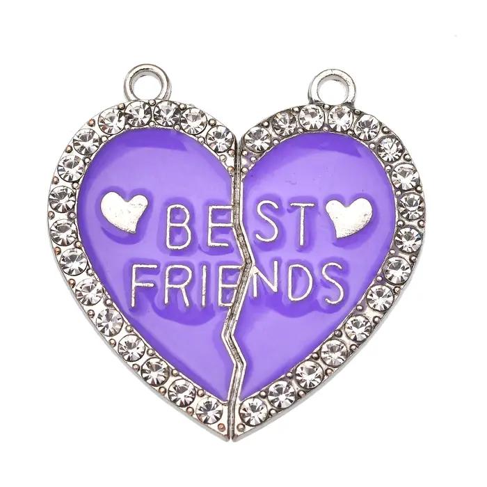 2 paires mode meilleurs amis coeur amour Couple pendentif breloque
