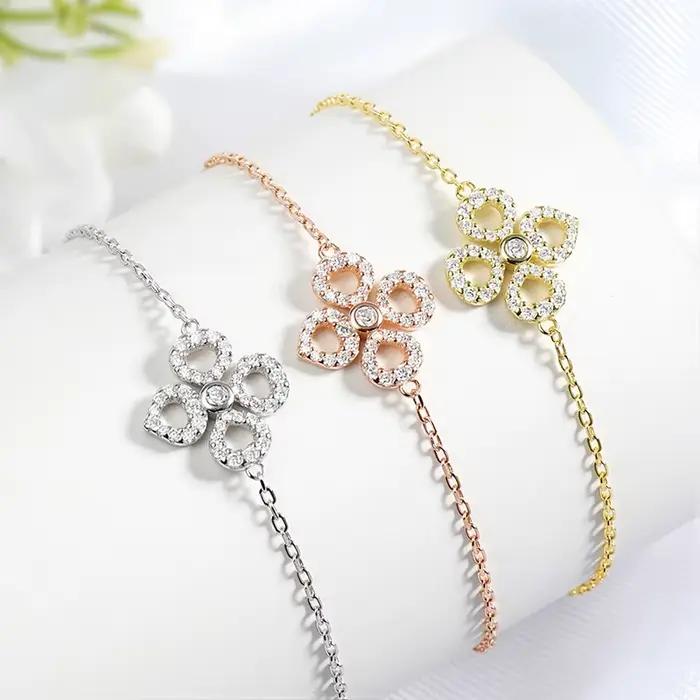 Bracelets Smyoue ajustables en moissanite pour femmes