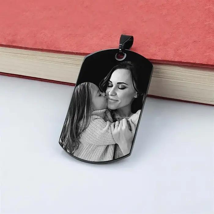 Collier Photo personnalisé avec Photo gravée au Laser