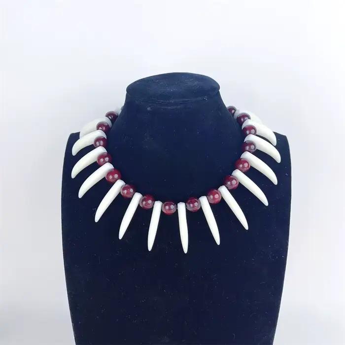 Collier Samoan Marron Ula Nifo Ula Lei, Tenue de Spectacles Culturels Esésiens, Hawaii, Fidji, Événements Festifs, Faux Sangliers, Républiques, 14 Pouces