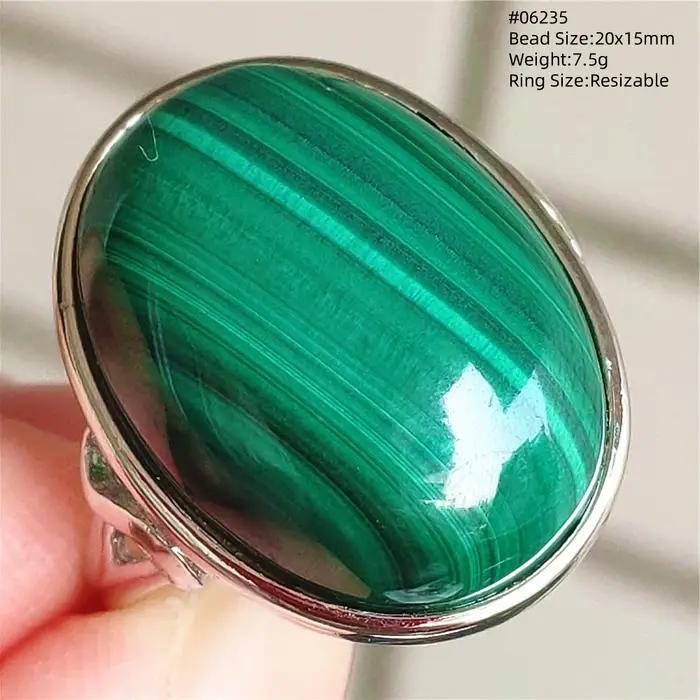 Bague en Malachite verte naturelle Chrysocolla