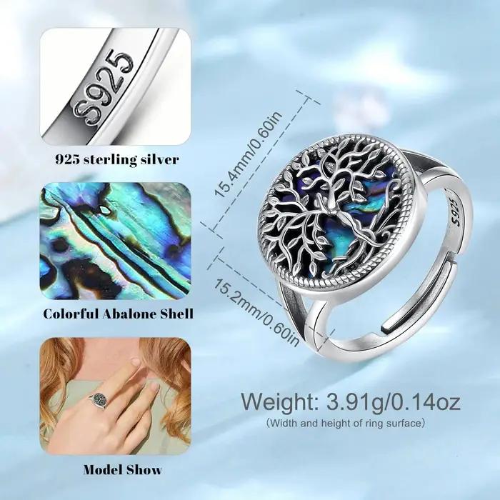 Eudora – bague réglable en argent Sterling 925