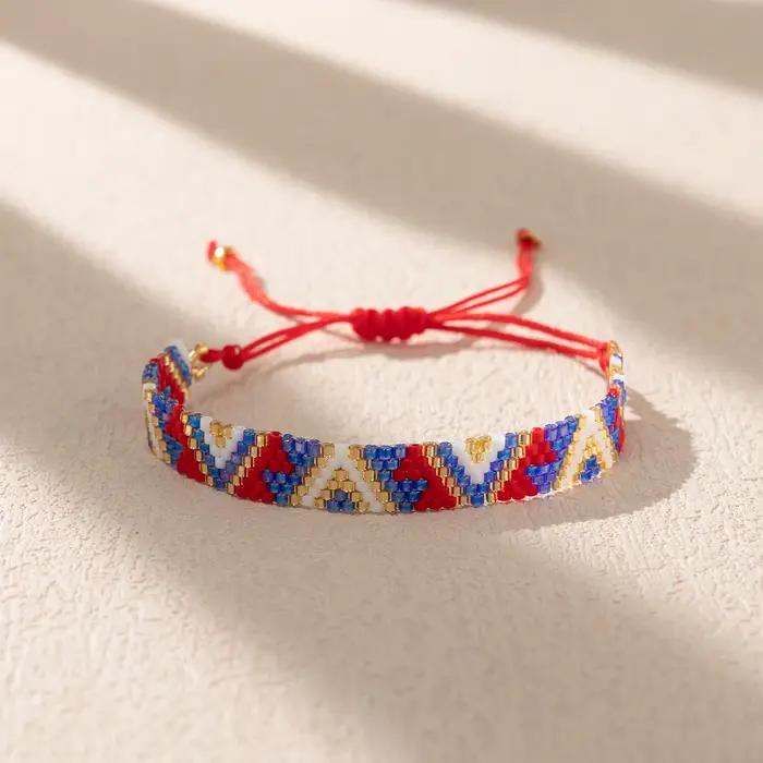 Bracelet Miyuki Bohème pour Femme Perles faites à la Main Motifs Géométriques Tracker d'Humeur Occasions Spéciales