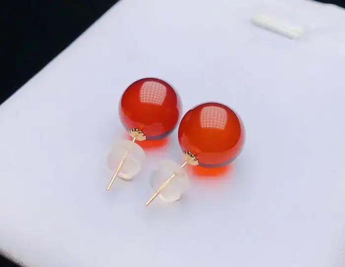 Boucle d'oreille certifiée haut de gamme en or véritable 18 carats