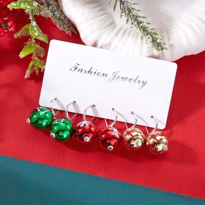 Boucles d'oreilles flocon de neige et arbre de Noël plaquées or argent rhodium pour femmes occasions spéciales mariage fête quotidienne