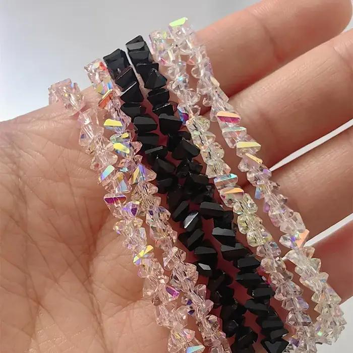 Bracelet de perles irrégulières en cristal Transparent pour femmes