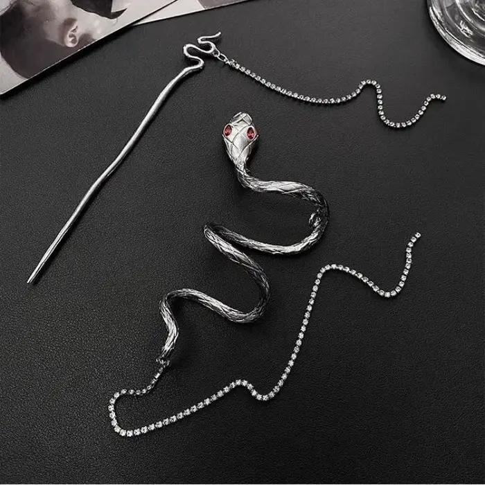Épingle à cheveux à pampilles serpent enchevêtrée
