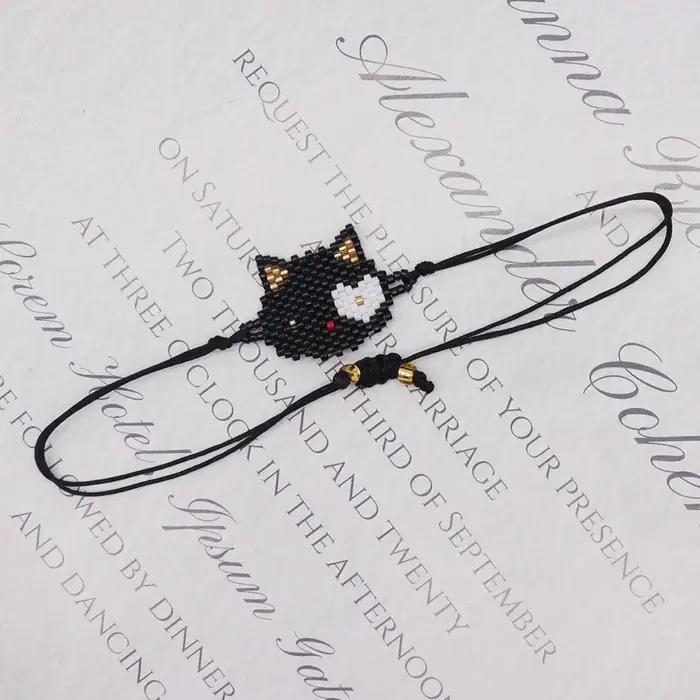 Bracelet en boule de riz tissé à la main