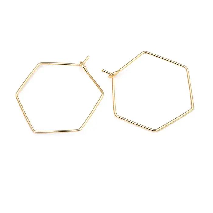 Boucles d'oreilles ovales longues couleur or 18 carats