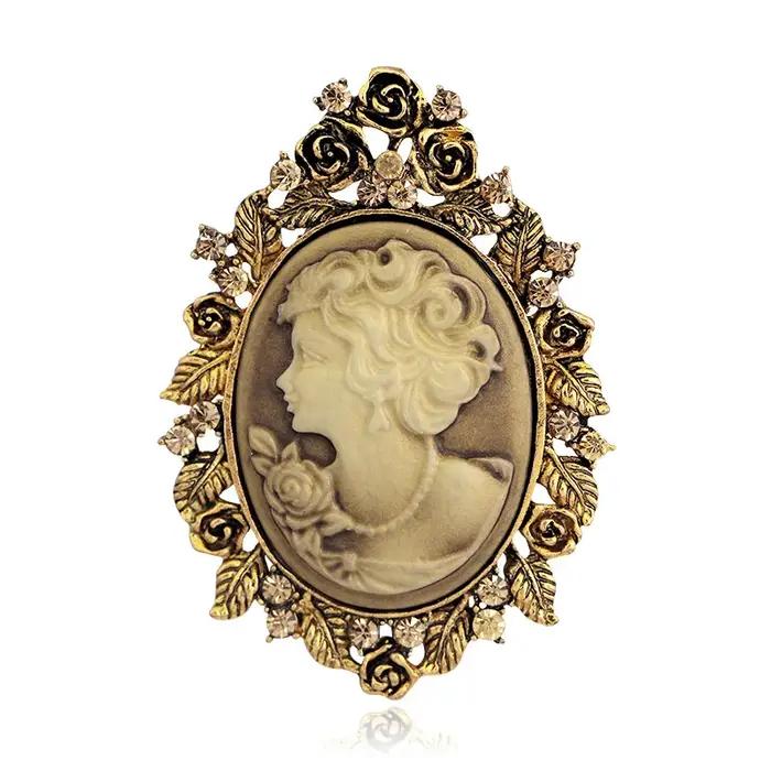 Broche commémorative Vintage élégance reine Victoria