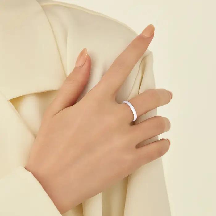 Bagues en céramique au Design romantique et doux