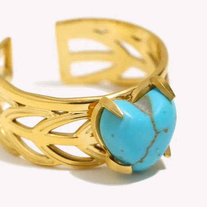 E.B.belle – bague d'ouverture en forme de feuille