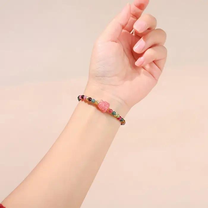 Bracelet de Luxe en Tourmaline de 4mm
